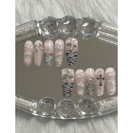 Innocent y2k handmade nail tips - long point (stiletto) / 청순 y2k 수제네일팁 - 롱 포인트(스틸레토)