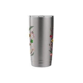 Bite Me Christmas Ginger Bread Illustration Graphic Designs Stainless Steel Insulated Tumbler