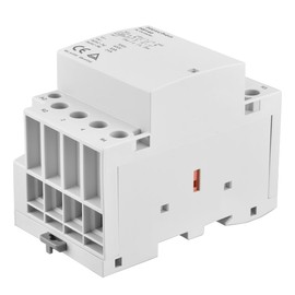 Heschen Household AC Contactor, HS1-63, Ie 63A, 4 Pole 2NO 2NC, AC 12V Coil Voltage, 35 mm DIN Rail Mount