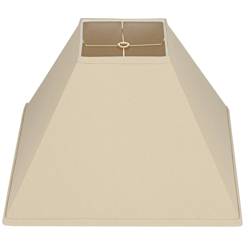Beige Linen Large Square Lamp Shade 6" Top x 16"