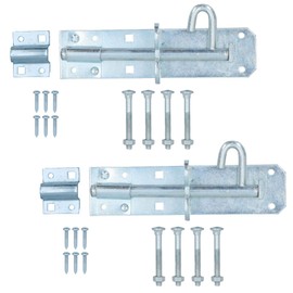 6” (150mm) Galvanised Brenton Slip Bolt Padbolt Slide Latch Lock Sheds Gates 2pk