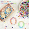 Clay Beads, 3000Pcs White and Blue Clay Heishi Beads for