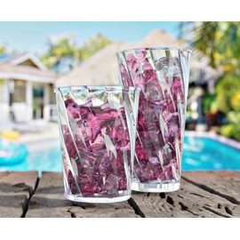 Amazing Abby - Glacier - 14-Ounce Plastic Tumblers (Set of 8), All-Clear Reusable Plastic Cups, Stackable, BPA-Free, Shatter-Proof, Dishwasher-Safe