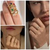 Lunvky Gold Birthstone Rings for Women Mother Dainty Stackable Gold