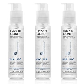 GIOVANNI ECO CHIC Frizz Be Gone - Super Smoothing Anti-Frizz Hair Serum, Adds Shine, Seals in Color, Infused with Natural Botanical Ingredients, Salon Quality, No Parabens - 2.75 oz (3 Pack)
