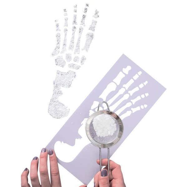 Ginger Ray Halloween Party Skeleton Feet Stencils - Twin Pack