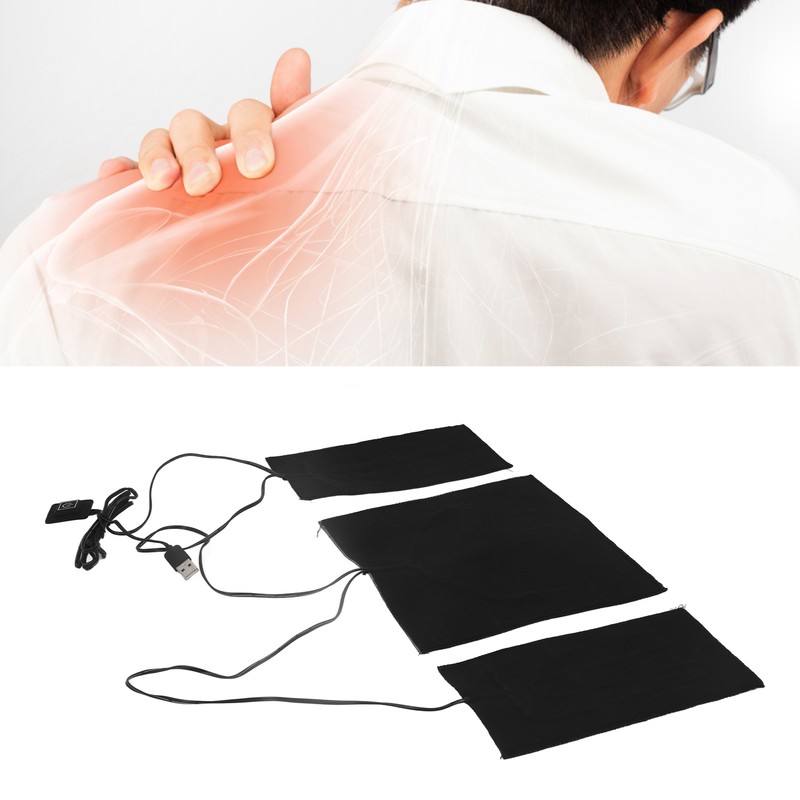 USB Electric Heating Sheet 3 Levels Adjustable Temperature Washable Carbon