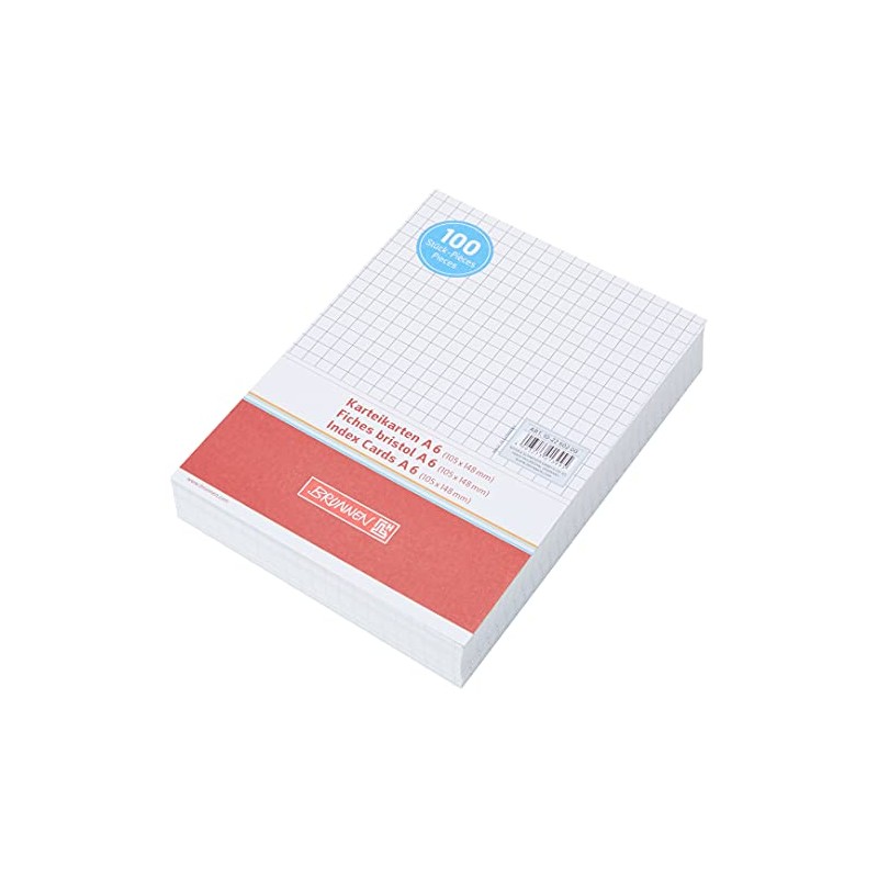 Brunnen Index Card, White A6