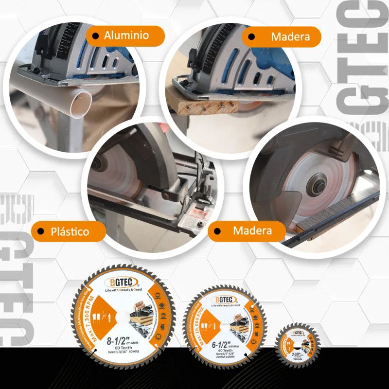 Disco De Sierra Circular Tct 4pzs 3-3/8pole. Madera Plástico