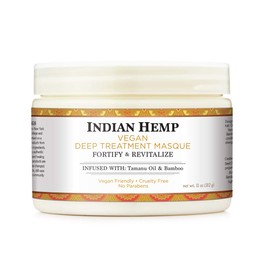 Nubian Heritage Indian Hemp Deep Conditioner Hair Mask For Weak Hair Masque Deep Conditioner for Weak Hair 11 oz