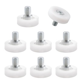 UFURMATE Drawer Roller, 8Pcs POM Plastic Cabinet Drawer Slides Wheels Drawer Positioning Rollers Drawer Roller Slide Guides Pulleys for Furniture DIY Replacement Parts (Diameter 25mm)
