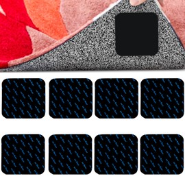 luckaide Non-Slip Mat Carpets, Pack of 8, Washable and Reusable Rug, Non-Slip Pads, 10 x 10 cm, Carpet Underlays, Non-Slip Carpet Underlay