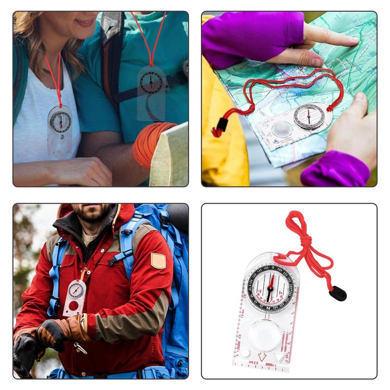 Navigation Compass, Orienteering Compass with Adjustable Declination, Luminous Hiking Scout