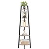 CHOEZON Corner Shelf, 5-Tier Ladder Corner Shelf, Ladder Bookshelf, 59.6"