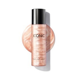 ICONIC LONDON Prep-Set-Glow | Hidratante + Fijador + Spray brillante, fórmula 3 en 1 para un acabado radiante y húmedo