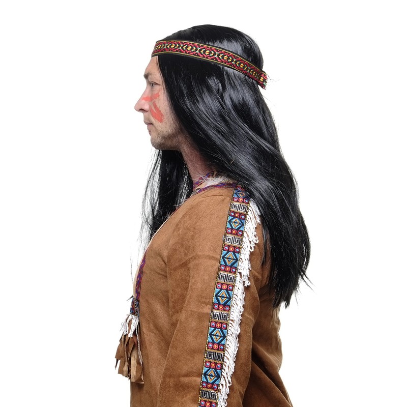 WIG ME UP LM3049-P103 Wig headband Native American Man Men