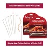 HIC Kitchen Roasting Turkey Lacer Kit: Reusable Pins & Butcher’s