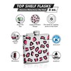 Genuine Rhinestones Hip Flask Holding 6 oz - Leopard Pattern