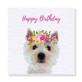 West Highland Terrier Birthday Card - Westie Card