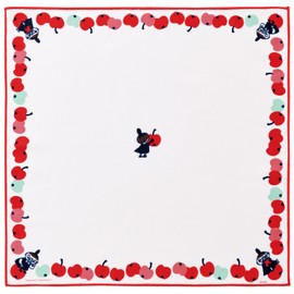 Skater KBST43 Sticky Lunch Cloth, Easy to Tie Moomin, Little My Apples