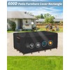BRUXOLAY Outdoor Waterproof Furniture Cover, 136W x 74L x 28H