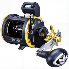 Sougayilang Line Counter Fishing Reel Conventional Level Wind Trolling Reel-TRA 30R