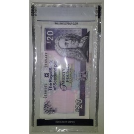 25 x Plastic Tamper Evident Note/Money/Bank/Cash Bags