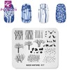 KADS Nail Stamping Plate Charming Fall Scenery Tree Defoliation Nature