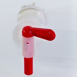 Outlet – Water Tap Red For drilling 26 mm with Washer and Nut for Retrofitting Drain Plastic Bucket Making- Young's 3 Home Brewery