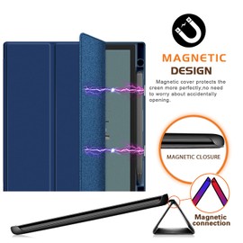 Xuanbeier Hybrid Slim Case Compatible with BooxNote Air 3 C/Air 3 B/W 10.3 Inch ePaper Tablet Smart Protective Case with Pen Holder and Sleep/Wake Function, Blue