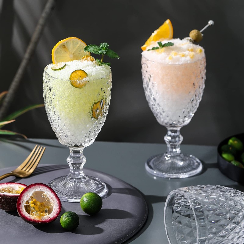 G Iced Tea Goblet Glasses Set of 6 (Clear)