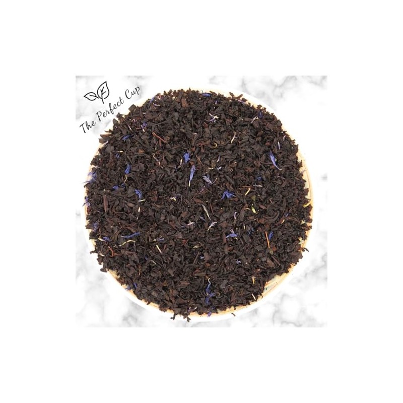 Earl Grey Blue Flower Loose Leaf Tea, Bergamot Oil, Resealable