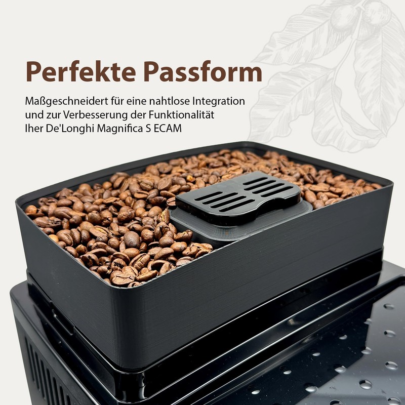 Coffee Bean Container Extension for De'Longhi Magnifica S ECAM -