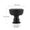 Ravinte 20 Pack Matte Black Kitchen Cabinet Knobs Single Hole