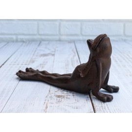 Rustic Vintage Cast Iron Stretching Yoga Toad Frog Decorative Door Wedge Stopper