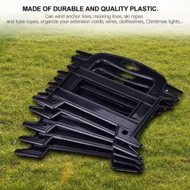 5 Pcs Anchor Rope Winder, Plastic Paracord Winder, Paracord Spool Tool, Black Line Winder Rope Organizer for Holding Parachute Cords and Prevent from Knots and Kinks