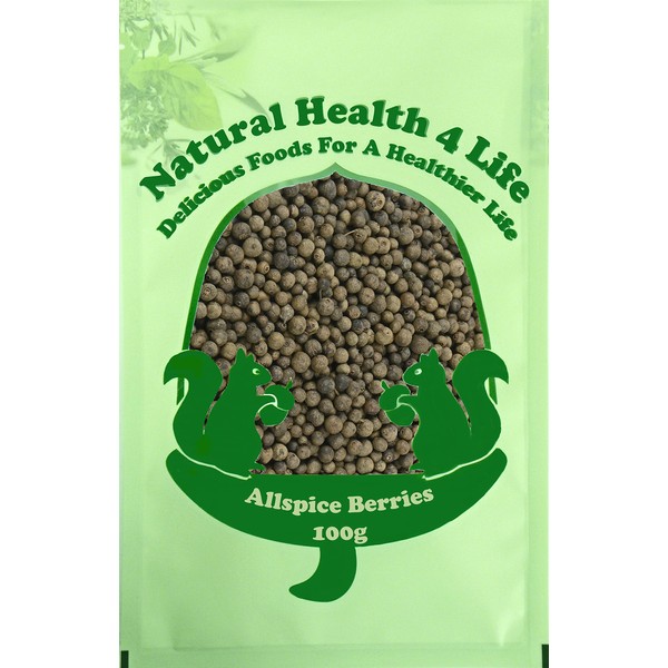 Natural Health 4 Life Dried Spices Whole Allspice Berries (Pimento) Seasoning 100 g in Bag (1 Bag)