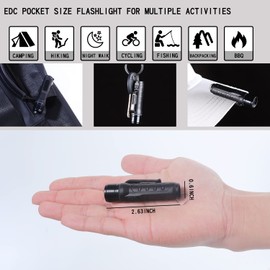 KunHe 2 Pack Small Rechargeable Flashlights Flashlights for Kids Portable Pocket Flashlight Adjustable Brightness Flashlights for Kids as Christmas Gift