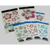 carstyling XXL Hibiscus Flower Sticker 180 x 160 mm Pink/Silver