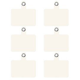 TBOC Patches for Hanging Mobile Neck with Rope Lanyard Strap Case [6 Units] Colour [White] Hanging Tape Mobile Key Holder Covers Keychain Accessories Universal [6 x White]