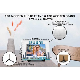 Dubai Picture Frame, Dubai Travel Photo Frame Gift, Dubai Gifts for Women Men Friends Couples Family, Dubai Souvenirs for Wedding Engaged Honeymoon, Dubai Vacation Tour Picture Frames Favors -36