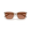 Coach Women's HC8429D Square Sunglasses, Khaki Solid/Brown Solid, 56 mm