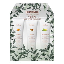 FERNANDA Tea Series Mini Hand Cream Set, 0.7 oz (20 g) x 3 Packs