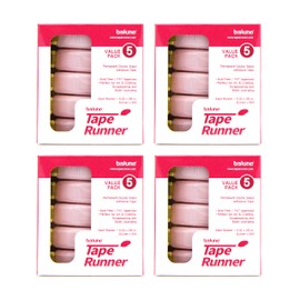 Tape Runner - Double Sided Adhesive with Dispenser Roller Included - Acid Free, Sticky, Clear & Transparent - Ideal for Scrapbooking, Crafts & More - Standard - (315 inches per cartridge) 20 Cartridge