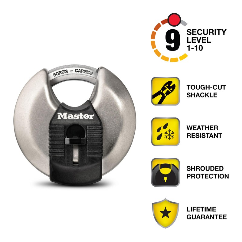 Master Lock M50XD Magnum Heavy Duty Stainless Steel Discus Padlock