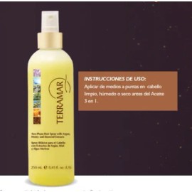 Spray Bifásico Reparador Terramar 250 ml – Hidratación, Brillo y Protección Capilar