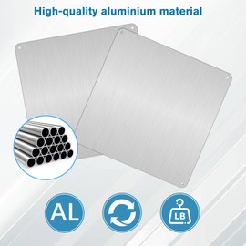 2tlg. Leere Schilder Aluminiumschild DIY Tafel für Etikettierung, Siebdruck, Laserdruck(Silber, 20x20)