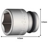 Tone HP4NV-24 Impact Socket 0.5 inch (12.7 mm) (1/2 mm),