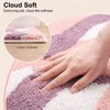 BLESWIN Microfibre Bathroom Mat Absorbent Bathroom Carpet 40x60cm Pink