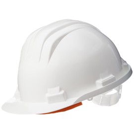 Climax Polyethylene 6-point Safety Helmet - Professional Work Hard Hat - White